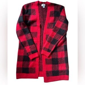 Old Navy Buffalo Plaid Cardigan Sweater